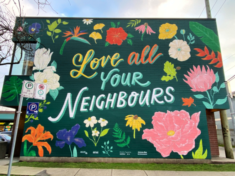 love all your neighbours mural