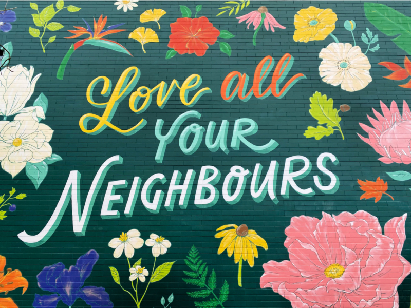 love all your neighbours mural marpole